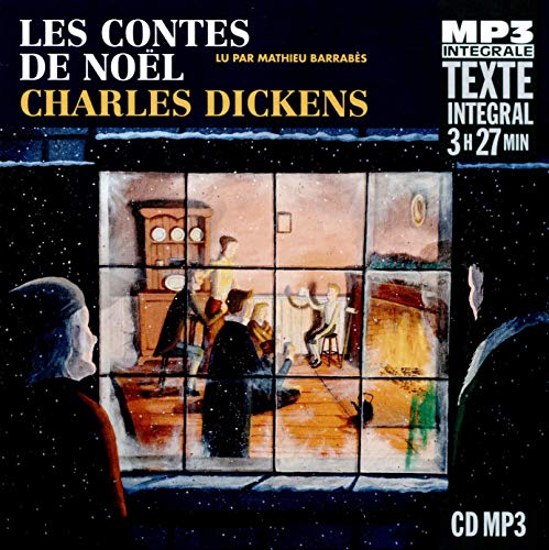 CD cover for Charles Dickens’ “A Christmas Carol” with wintry illustration.