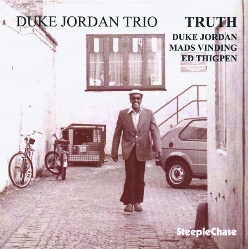 "Duke Jordan Trio - Truth" CD cover featuring a man standing in a courtyard.