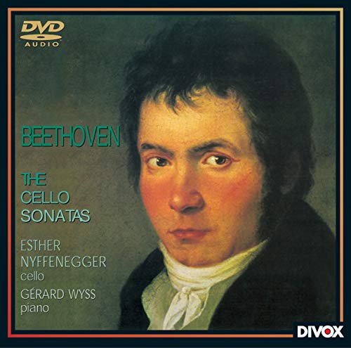 DVD cover featuring a portrait of Beethoven and text: "The Cello Sonatas".