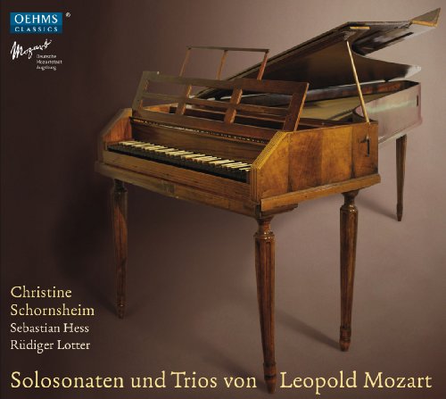 CD cover featuring a dark wood fortepiano with sheet music.