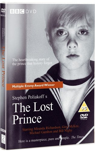 "The Lost Prince DVD cover featuring a black-and-white image of a young boy."