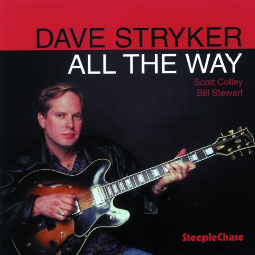 "Album cover with a man holding a guitar, red, black, and white design."