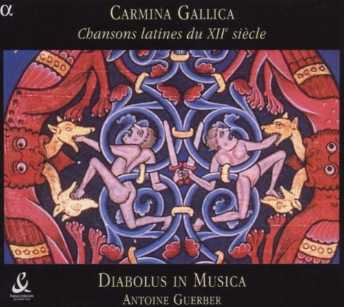 A medieval-style CD cover featuring nude figures surrounded by demons in a blue circle.