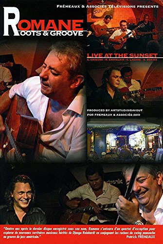 DVD cover for Romane’s “Roots & Groove - Live At The Sunset” concert.