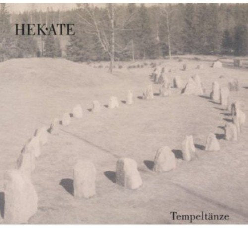Black and white CD cover depicting a stone circle in a forest.
