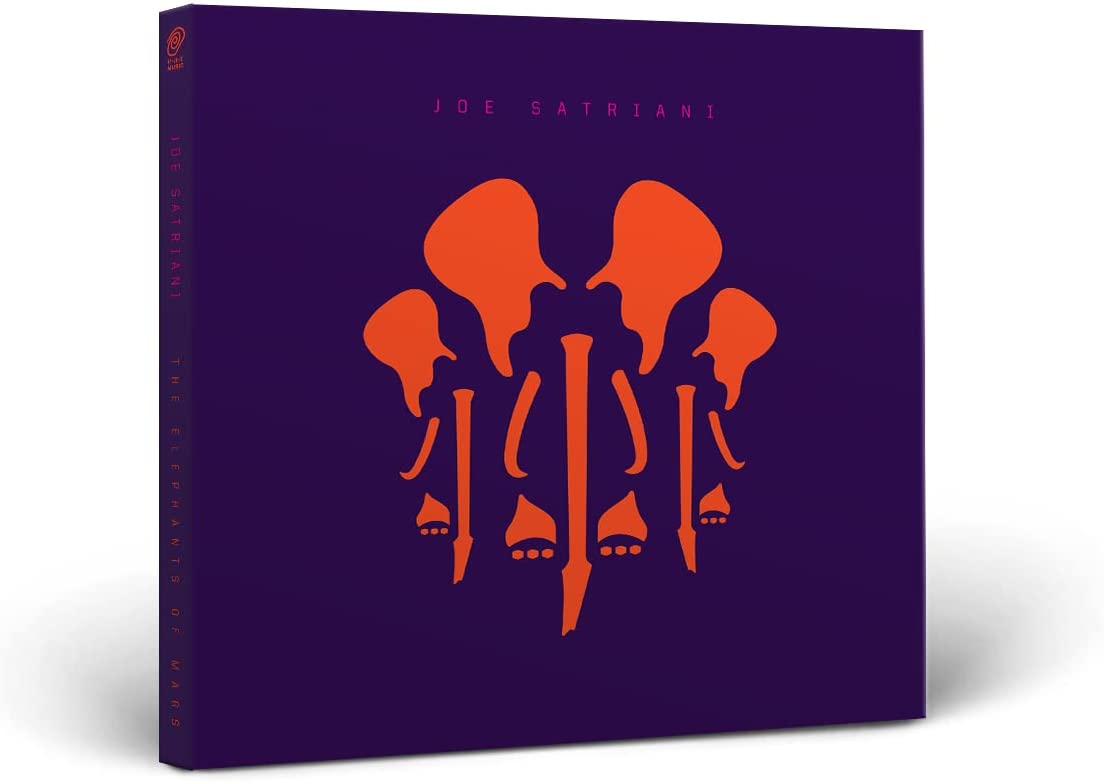 Album cover for Joe Satrianiās āThe Elephants of Marsā featuring orange elephant silhouettes.