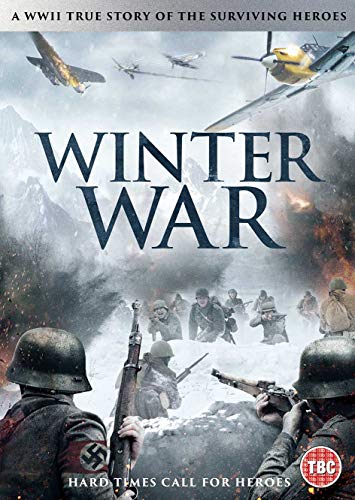 DVD cover for "Winter War" with soldiers and planes in a snowy battle scene.