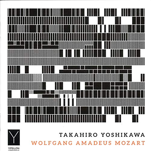 White album cover with black piano keys pattern, featuring artist and composer names.