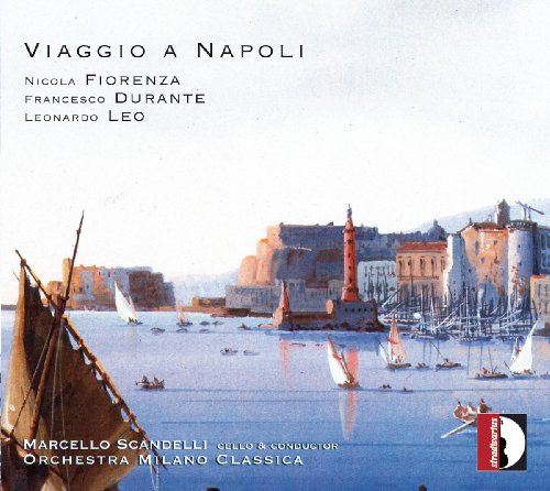 CD cover: seaside townscape with boats, text listing composers and orchestra.