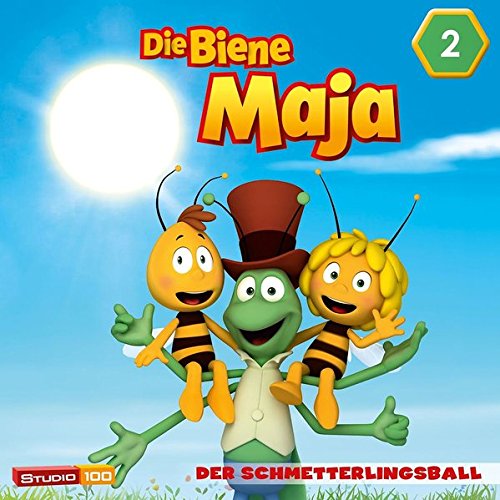"Audiobook cover featuring cartoon bee and grasshopper characters against a blue sky background."