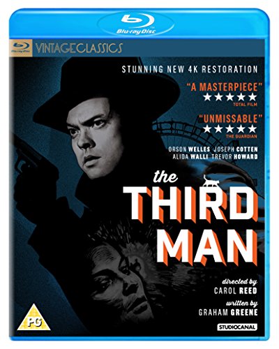Blu-ray cover for "The Third Man" featuring Orson Welles in a hat.