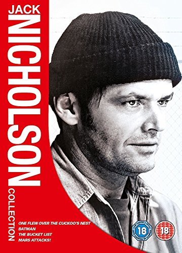 DVD cover featuring Jack Nicholson in black and white, wearing a beanie, on a red background.