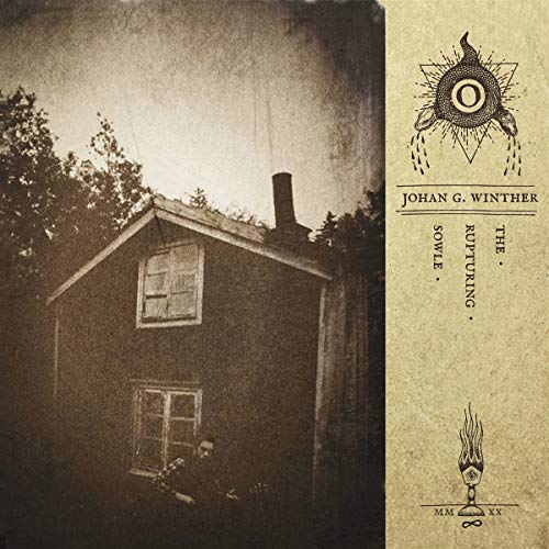 Sepia-toned album cover with a house, star symbol, and text.