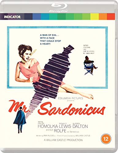 “Mr. Sardonicus” Blu-ray cover with a woman, fractured image, and film credits.
