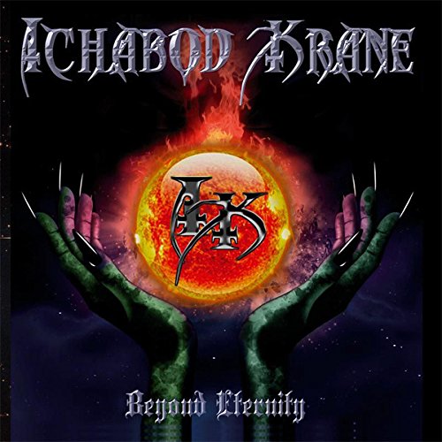 "Album cover with green hands holding a fiery red and orange orb."