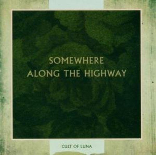 "Album cover with dark green square and 'Somewhere Along the Highway' text."