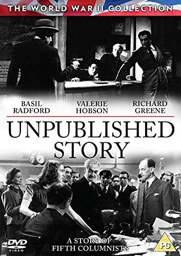 DVD cover for "Unpublished Story" with black-and-white images and actor names.
