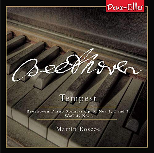 CD cover featuring a piano keyboard with Beethoven's signature and "Tempest" written on it.