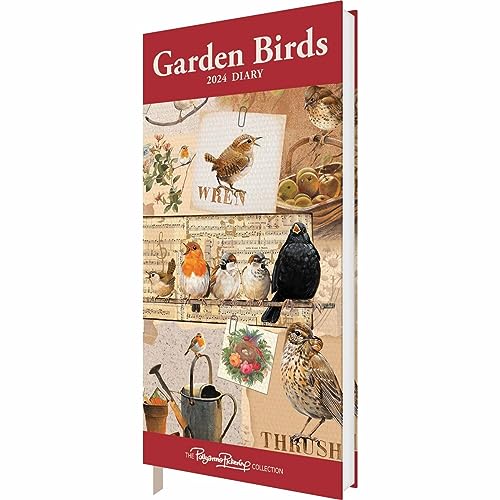 CAROUSEL CALENDARS Garden Birds By Pollyanna Pickering Slim Diary 2024