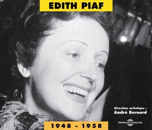 Edith Piaf portrait on a two-CD case, 1948-1958 release.