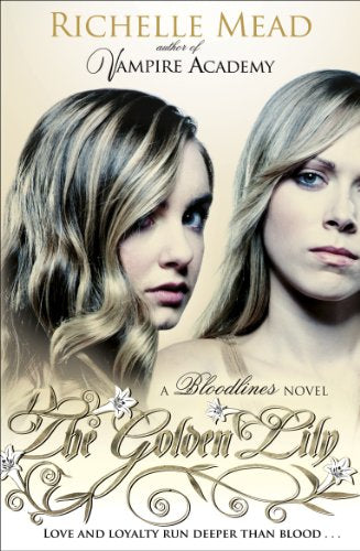 "Book cover featuring two young women with blonde hair, ornate title, and author's name."