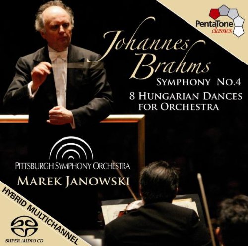 CD cover featuring a conductor and musicians, with text describing the music content.