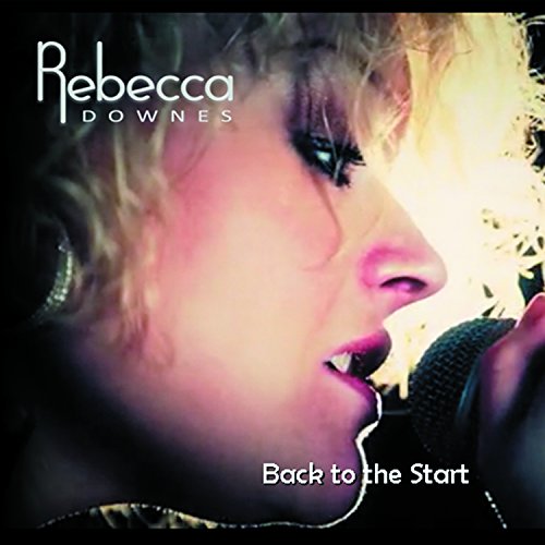 Rebecca Downes album cover, close-up of singer with microphone.