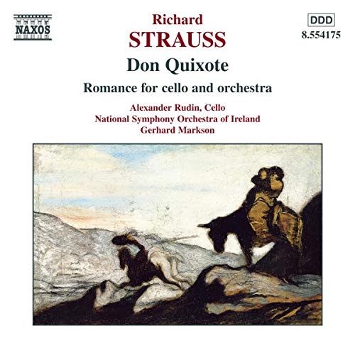 CD cover for Strauss’ “Don Quixote” featuring a painting of the character.