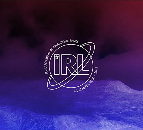"Vinyl album cover with 'IRL' logo on a purple and blue background."
