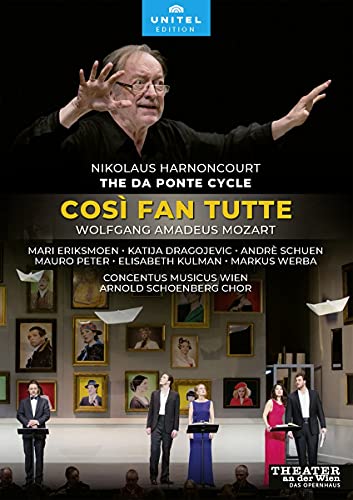 DVD cover for Mozart’s Così Fan Tutte opera, featuring conductor Harnoncourt.
