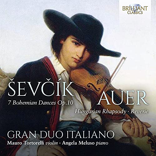 CD cover: man in hat playing violin, classical music composers’ names.