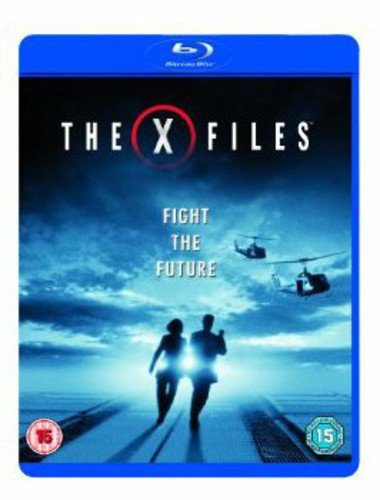 "The X Files: Fight the Future" Blu-ray case with cover art featuring two silhouetted figures.