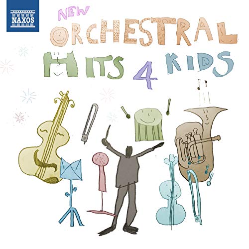 CD cover with colorful, childlike illustrations of orchestral instruments.