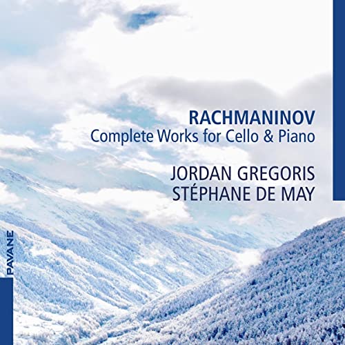 CD cover for Rachmaninov cello and piano works by Gregoris and De May.