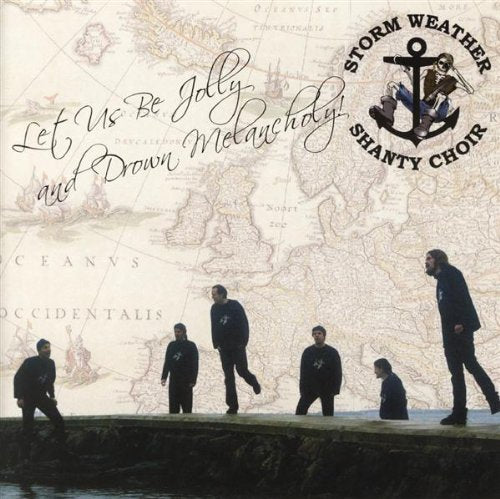 CD cover with a nautical map background and a group of men.