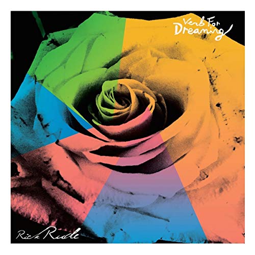 "Album cover featuring a rose divided into colorful sections with artist and title text."