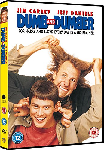 DVD cover for "Dumb and Dumber" featuring Jim Carrey and Jeff Daniels.