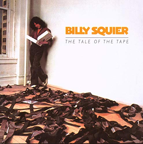 Album cover for Billy Squier’s “The Tale of the Tape” with a man and debris.