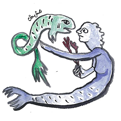 Hand-drawn album cover featuring a mermaid and a large fish.