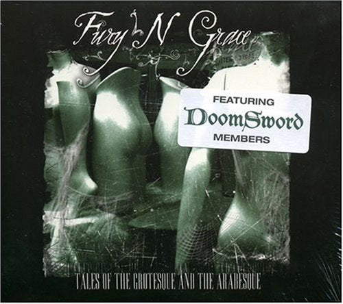 CD cover: shadowy figures, ornate script, and a "Featuring DoomSword" sticker.