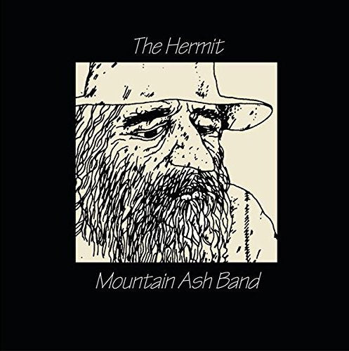 CD cover for “The Hermit” by Mountain Ash Band, sketched portrait.
