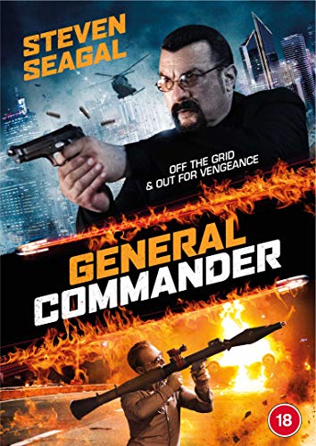 General Commander" DVD cover featuring Steven Seagal holding a gun, action scene.