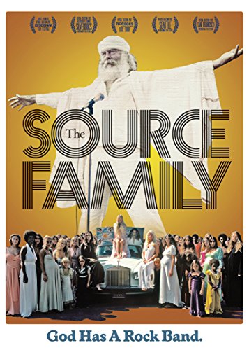 DVD cover for "The Source Family" documentary, featuring a guru and followers.