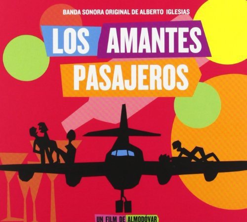 "CD cover art featuring a plane with silhouetted figures and colorful circles on a red background."