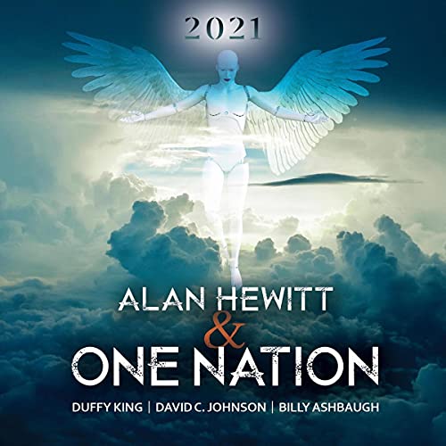 CD cover: winged figure above clouds, text “Alan Hewitt & One Nation.”