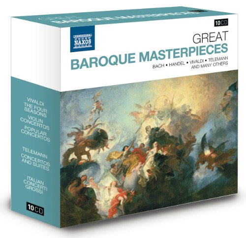 10CD box set, "Great Baroque Masterpieces," with classical painting imagery.