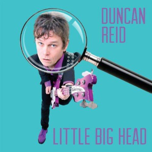 The alt text for the image is: "Album cover for 'Little Big Head' by Duncan Reid, featuring the artist holding a guitar."