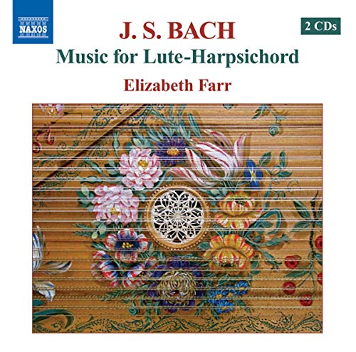 CD cover for J.S. Bach’s lute-harpsichord suites performed by Elizabeth Farr.