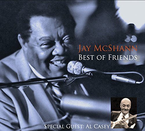 "CD cover featuring Jay McShann singing into a microphone, with inset photo of Al Casey."