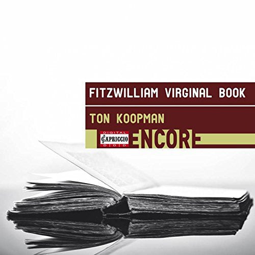 CD cover for Ton Koopman’s “Fitzwilliam Virginal Book” with an open book.